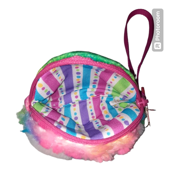 New - Ty 8" AND 5" Owen The Owl Plush Purse Zip Round Purse & Zip Coin Purse - Picture 12 of 13